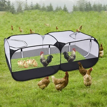 Prenosni Chicken Run Velik Piščanec Pero za Male Živali na Prostem Pet Ohišje Prostem Zajec Teči