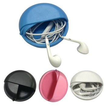 Prenosni Gospodinjski Krog Slide Push-pull Tip Slušalke, Podatkovni Kabel Skladiščenje Vrečka Za Zunanjo Potovanja Slušalke Vrečko