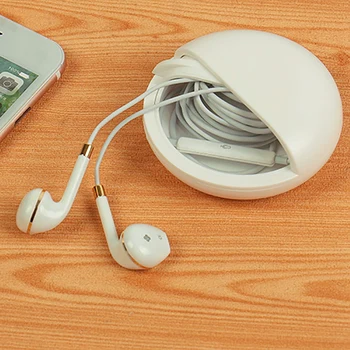 Prenosni Gospodinjski Krog Slide Push-pull Tip Slušalke, Podatkovni Kabel Skladiščenje Vrečka Za Zunanjo Potovanja Slušalke Vrečko