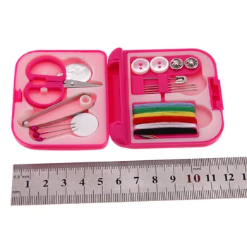 Prenosni mini potovalni kompleti za šivanje polje z barvo iglo niti pin škarje za šivanje nastavite s primerom polje home orodja DIY handwork orodje