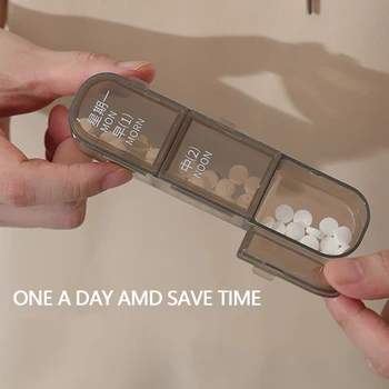 Prenosni Potovanja pill Box reševalne Medicine Primeru, 7 Dni Pill Box Zaprti 21/24 Omrežij, Velike Zmogljivosti, Sub-pakiranje Vlago,-dokazilo
