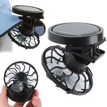 Prenosni Sončne Energije Fan Outdoor Oprema za Taborjenje Mini USB Clip-On Ljubitelj Potovanja Tiho Hlajenje Ventilator Za Kampiranje, Pohodništvo