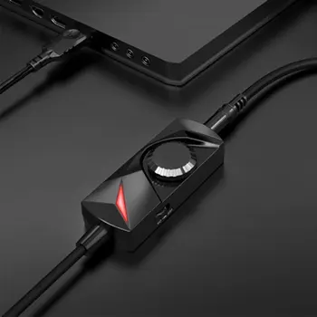 Prenosni USB Zunanje Zvočne Kartice Stereo Mikrofon Zvočnik Slušalka Audio Jack 3.5 mm Kabel Adapter Izklop Stikalo za Prilagajanje Glasnosti