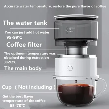 Prenosni Večkratno Uporabo Električni Aparat Za Filter Avtomatski Aparat Za Kavo Coffeeware Kave Dripper Kavo Pot, Polna Kave Dodatki
