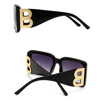 Prevelik Črni Blagovne Znamke Sončna Očala Ženske 2020 Novo Vintage Odtenki Velik Okvir Gradient Sončna Očala Za Žensko Oculos