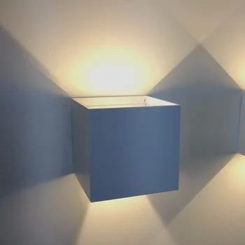 Prilagoditev Led Stenska Luč Gor Dol Postelji Svetilko Ip65 Cube Led Wall Verandi Svetilke za Zunanjo Koridor Dekoracijo Sten Razsvetljavo
