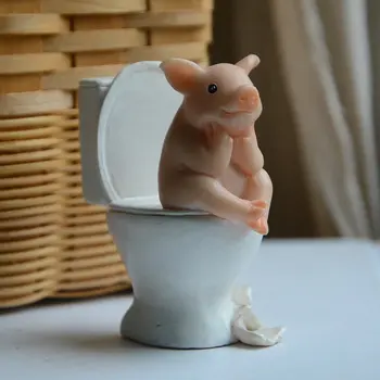 Priljubljena Nov Dom Dekor Vrt Miniaturni Živalske Figurice Namizje Srčkan Prašičev Slika Igrače Darilo prašiči prašič dodatkov smolo slika