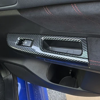 Primerni za Subaru WRX STi-2019 Avto Dodatki Notranjost Dekoracijo ABS Ogljikovih Vrata Armrest Okno Dvigalo Preklopite Pokrov 4pcs LHD