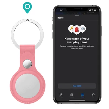 Pro Usnje Tracker Kritje Ultra-tanek Keychain Anti-izgubil Za Apple Airtags Bluetooth Zaščitni Rokav Za Apple Lokator Tracker