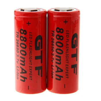 PRODAJA 2PCS GTF 3,7 V 26650 Litijeva Baterija 8800mAh Lučka za Napajanje Polnilna Litij-Ionska Baterija za Svetilko, Baklo Moči Banke