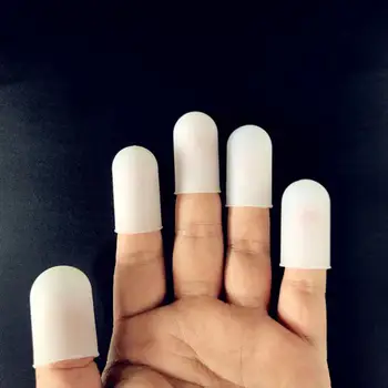 Prst za Varovanje sluha 5Pcs/Set White Anti-oparine Silikonski Prst Skp Zajema Rokav Prst Za Kuhinjski Žar