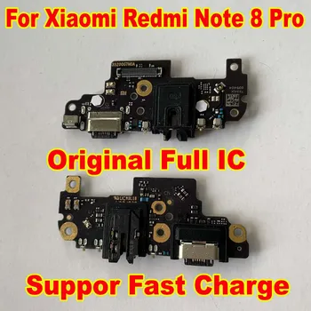 Prvotne Polnjenje prek kabla USB Port Polnjenje Odbor Flex Kabel Za Xiaomi Redmi Opomba 8 Pro Subboard Dock Priključite na Priključek Z Mikrofonom