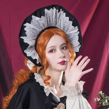 Prvotni Načrt Limited Edition Japonski Lolita OP Bonnet Klobuk Cosplay Princesa Sweet Lolita Letnik Ženske Gotike Čipke Nedelja Klobuk