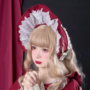 Prvotni Načrt Limited Edition Japonski Lolita OP Bonnet Klobuk Cosplay Princesa Sweet Lolita Letnik Ženske Gotike Čipke Nedelja Klobuk