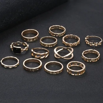 Punk nakit za ženske obroči rose gold prstan iz vintage prodaje undefined debelo bague femme za dekleta bts accesorios Božič 2020