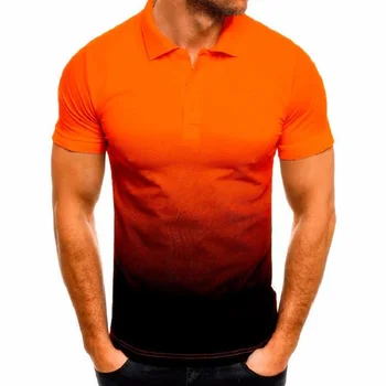 QIWN 2021 Poletje Prevelik T-Majica moška Oblačila za Fitnes Telesne Zgradbe, Črna Moda Slim Dihanje Gradient Kratek Rokav