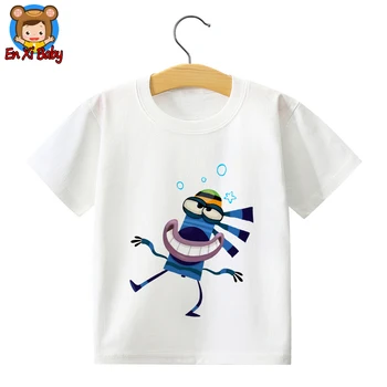 Qumiqumi otroci T Shirt Bombaž malčka Posadke Vratu baby Tshirt Kostum za malčke fant dekle ruske risanke T-shirt Za otrok MJ