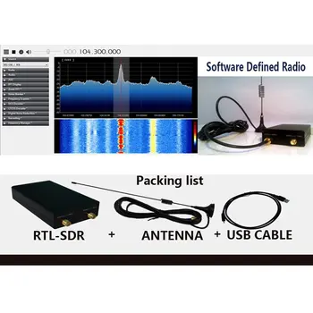 Radijski Sprejemnik 100KHz-1.7 GHz Full Band UV HF RTL-SDR USB Sprejemnik RTLSDR USB Ključ Z RTL2832u R820t2 RTL SDR Sprejemnik