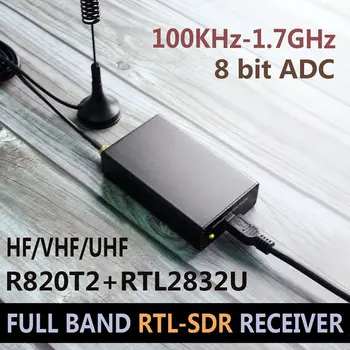 Radijski Sprejemnik 100KHz-1.7 GHz Full Band UV HF RTL-SDR USB Sprejemnik RTLSDR USB Ključ Z RTL2832u R820t2 RTL SDR Sprejemnik