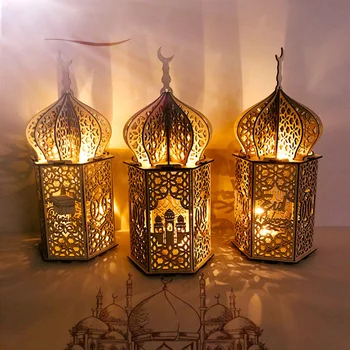 Ramadana Ornament Tabela Sušilniki za Dekoracijo Lesenih Občutljivo Eid Mubarak Ustvarjalno Dekoracijo Za Dom DIY Muslimanskih Lesena Plošča