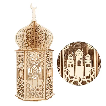 Ramadana Ornament Tabela Sušilniki za Dekoracijo Lesenih Občutljivo Eid Mubarak Ustvarjalno Dekoracijo Za Dom DIY Muslimanskih Lesena Plošča
