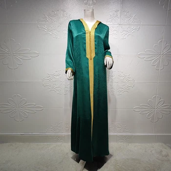 Ramdan Pomoči Moubarak Abaya Dubaju, Turčija, Muslimani Satenasto Obleko Islam Arabski Obleke Za Ženske Haljo Ete Femme Longue Vestido De Mujer