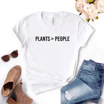 Rastline velik, kot Ljudje, Tiskanje Ženske Tshirts Bombaž Priložnostne Smešno Majica s kratkimi rokavi Za Lady Vrh Tee Hipster 6 Barvno Spusti Ladje NA-780