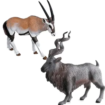 Realno Gozdu Divje Živali Številke Toy Model Markhor Oryx Figur Živalski Svet Akcijskega Slika Izobraževalne Otroci Igrače Darila