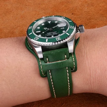 Resnično pravo Usnje Watch Trak za Rolex SUBMARINER Omega Watch manšeta 18 mm 20 mm 21 mm 22 mm black brown pladenj watchband