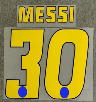 Retro 0506 Messi Nameset Prilagodite Poljubno Ime, Številko Tiskanje Nogomet Značko Obliž