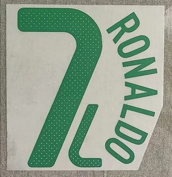 Retro 2010 Portugalska Ronaldo Nameset Ime Število Tiskanje nalepk na Prenos Značko