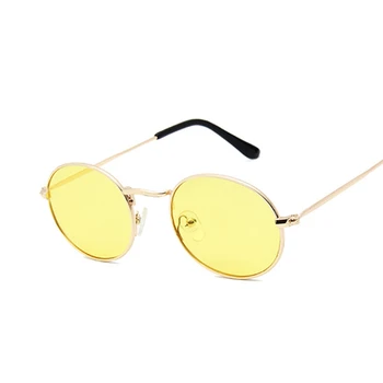 Retro Okrogla Sončna Očala Ženske Letnik Blagovne Znamke Classic Ženska Sončna Očala Luksuzni Majhno Ovalno Ogledalo Moda Oculos De Sol Gafas