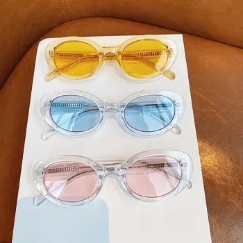 Retro Ovalne sončna Očala Ženske Moški Letnik Mala sončna Očala Vožnje Očala Trendy Hip Hop Očala Odtenkih za Ženske UV400