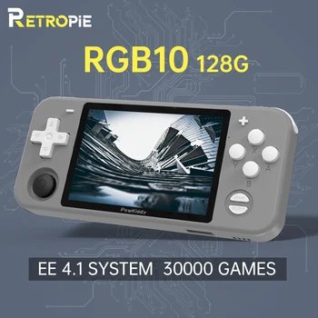 RETROPIE RGB10 Ročni Igralci Max Igra Consle 3,5-Palčni Zaslon IPS 128G 30000 Igre Otroke Darila RK3326 PS1 3D Igre