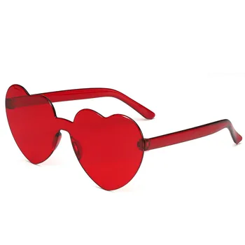 Rimless Srce Sončna Očala Ženske Prevelik Sončna Očala 2021 Modni Odtenki Za Moške Vintage Retro Očala Očala Gafas De Sol