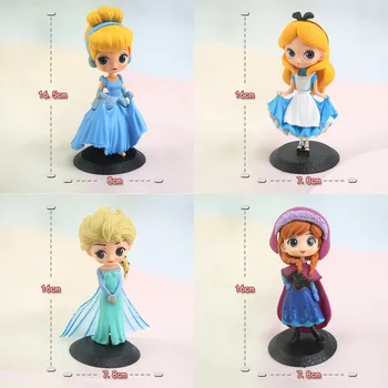 Risanka 16 cm Disney Princesa figuric Kawaii Zamrznjene Elsa Anna Dekle Slika Igrača PVC Anime Zbirka Model Igrača za Otroke Darilo