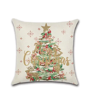 Risanka Božič Perilo Blazine Pokrov Dekorativne Prevleke Lepe Božično Drevo Santa Claus 45*45 cm Vzglavnik