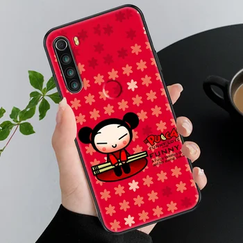 Risanka PUCCA Kitajski Lutka primeru Telefon Za Xiaomi Redmi Opomba 7 7A 8 8T 9 9A 9, 10 K30 Pro Ultra black slikarstvo Etui tpu funda