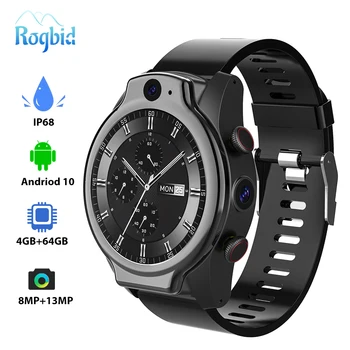 Rogbid Pogumen Pro 4 GB, 64 GB Smart Watch Telefon Android 10 4G LTE Globalni GPS 1600mAh 2 13MP Fotoaparat IP68 5ATM Smartwatch Za Xiaomi