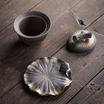 Roki Nož Skoki Čajnik Teacup, Železa Glaze Čaj Skledo Sopera De Ceramica Grobe Keramike, Čaj, Set Gaiwan Keramični