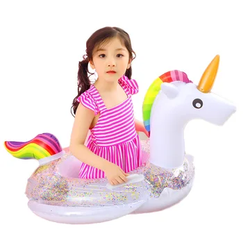 Rooxin Napihljiv plavalni obroč flamingo unicorn princess konj pav otroci plavanje krog baby toddler dnu sedež