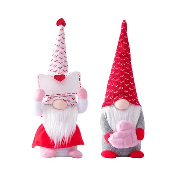 Ročno Gnome Božiček Sedi Plišastih Lutka Valentinovo Okraski Počitnice Stranka Dekor Stoječih Figur Igrače, Figurice D06