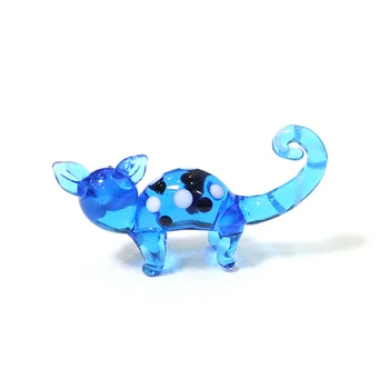 Ročno Murano Stekla Mačka Miniaturne Figurice Japonski Slog Doma Namizni Kawaii Dekoracijo Srčkan Hišne Živali, Okraski Za Otroke