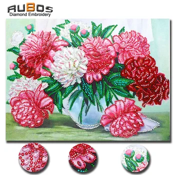 RUBOS 5D DIY Diamond Slikarstvo Rose Cvet Diamond Vezenje Mozaik, Veliko Poseben Kamen, Noge Sliko Nosorogovo Prodajo Doma Dekor