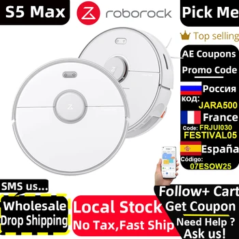Rusija Vroče Prodaje RoboRock S5 Max Smart Auto Sesalnik Robot Za Notranje Talne Preproge Lase Visoko Sesalno Mokro Pometanje Zbiranjem