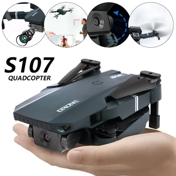 S107 Zložljive Mini Brnenje RC 4K FPV HD Kamera, Wifi FPV Dron Selfie RC Helikopter Juguetes Igrače za Fante, Dekleta, Otroci