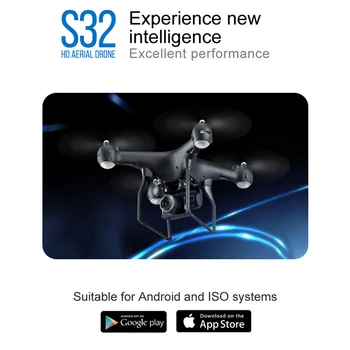 S32T Daljinski upravljalnik Dolgo Vzdržljivost Drone720/1080P/4K HD Kamera Smart Selfie Brnenje Hoogte Hold Helikopter Speelgoed brezpilotna letala