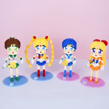 Sailor Moon Majhen Gradnik Hino Rei Minako Aino Mizuno Ami Chiba Akcijska Figura Model Izobraževalne Igrače za Otroke, Otroci