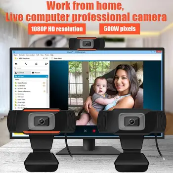 Samodejno Ostrenje 1080P HD Webcam Spletna Kamera Z Mikrofonom Web Cam Mini Računalnik Za Živo Video Snemanje Dela Na Zalogi