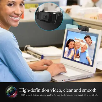 Samodejno Ostrenje 1080P HD Webcam Spletna Kamera Z Mikrofonom Web Cam Mini Računalnik Za Živo Video Snemanje Dela Na Zalogi